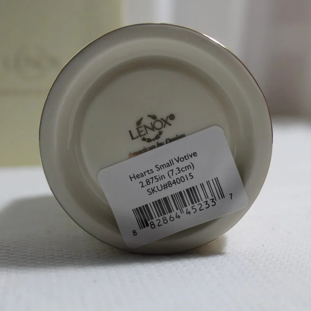 Lenox Hearts Small Votive, Candle Included,  NIB